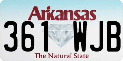 AR license plate 361WJB