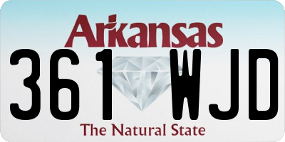 AR license plate 361WJD