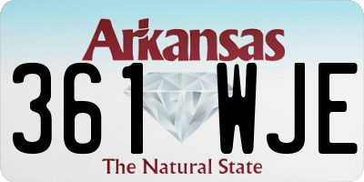 AR license plate 361WJE