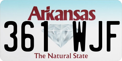 AR license plate 361WJF