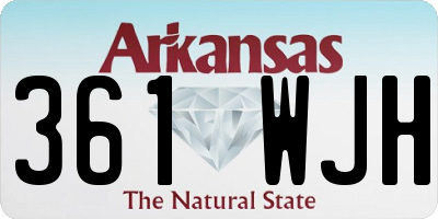 AR license plate 361WJH