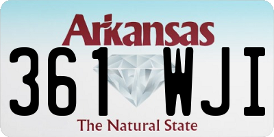 AR license plate 361WJI
