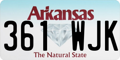 AR license plate 361WJK