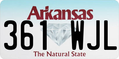 AR license plate 361WJL