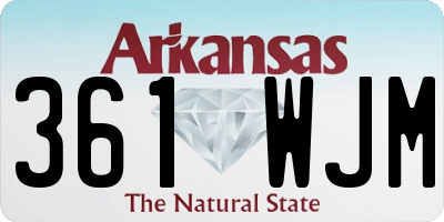 AR license plate 361WJM