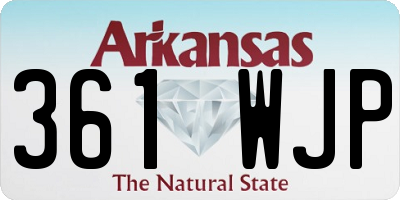 AR license plate 361WJP