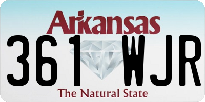 AR license plate 361WJR