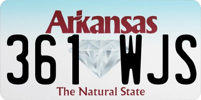 AR license plate 361WJS