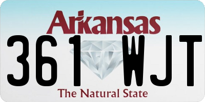 AR license plate 361WJT