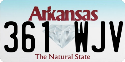 AR license plate 361WJV