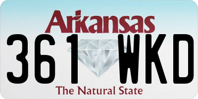AR license plate 361WKD