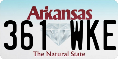 AR license plate 361WKE