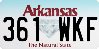 AR license plate 361WKF