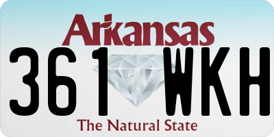 AR license plate 361WKH