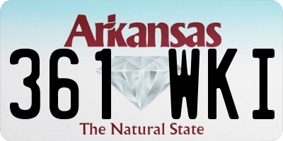AR license plate 361WKI