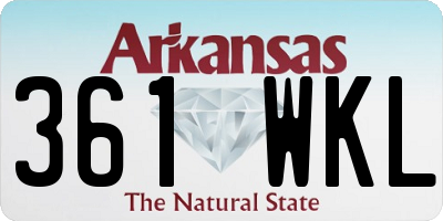 AR license plate 361WKL