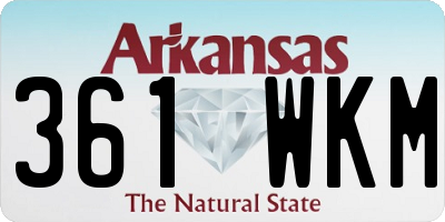 AR license plate 361WKM