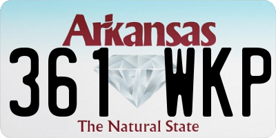 AR license plate 361WKP