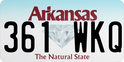 AR license plate 361WKQ