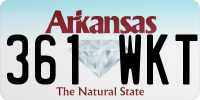 AR license plate 361WKT