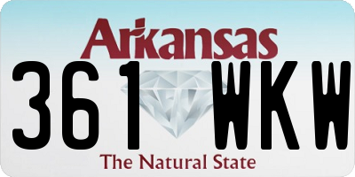 AR license plate 361WKW