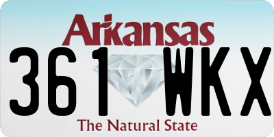 AR license plate 361WKX
