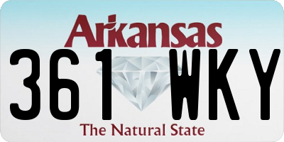 AR license plate 361WKY