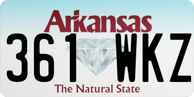 AR license plate 361WKZ