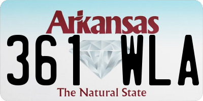 AR license plate 361WLA