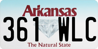 AR license plate 361WLC