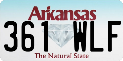 AR license plate 361WLF