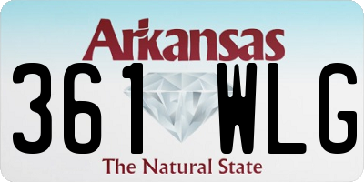 AR license plate 361WLG