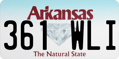 AR license plate 361WLI