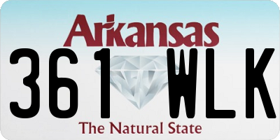 AR license plate 361WLK