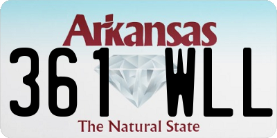 AR license plate 361WLL