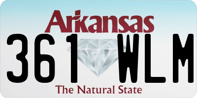 AR license plate 361WLM