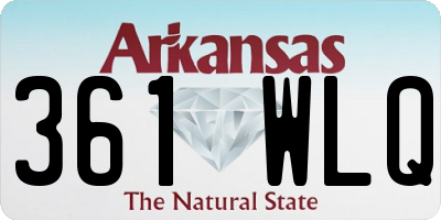 AR license plate 361WLQ