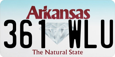 AR license plate 361WLU