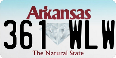 AR license plate 361WLW