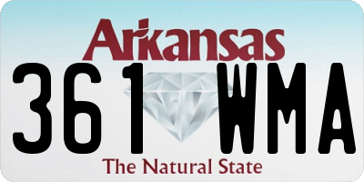 AR license plate 361WMA