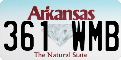 AR license plate 361WMB