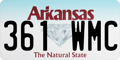 AR license plate 361WMC