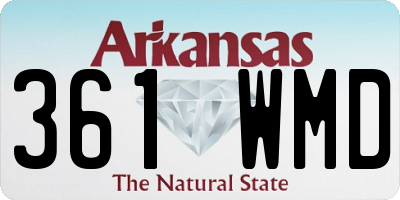 AR license plate 361WMD