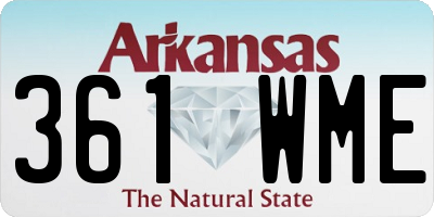 AR license plate 361WME