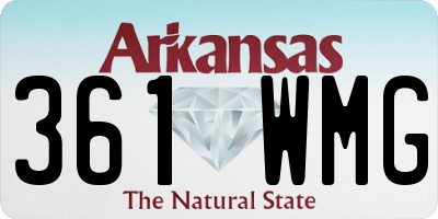 AR license plate 361WMG
