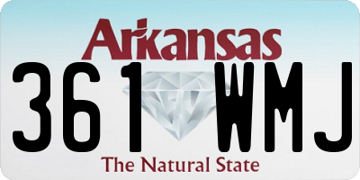 AR license plate 361WMJ