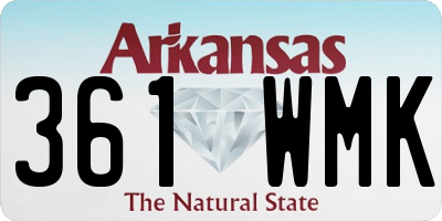 AR license plate 361WMK