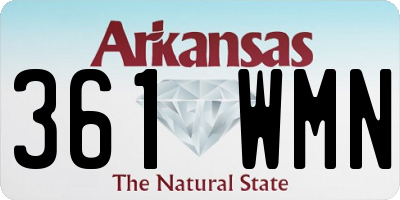 AR license plate 361WMN