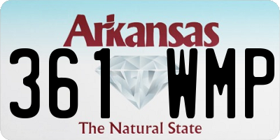 AR license plate 361WMP