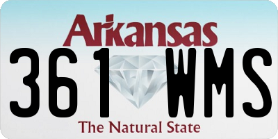 AR license plate 361WMS